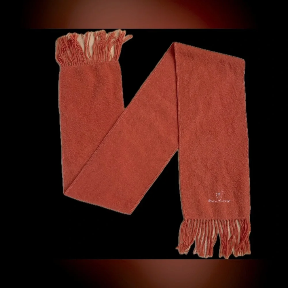 🦙Alpaca Fringe Scarf by Alpaca Camargo in Burnt Orange | Men’s/Women’s/Unisex